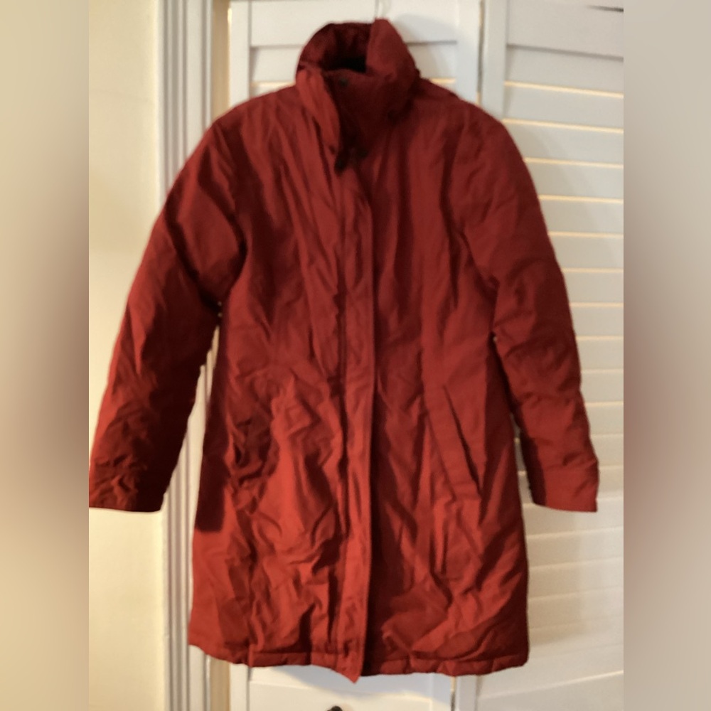 Lands’ End Women’s Red Long Parka Winter Coat – Size XS (2–4)